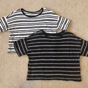 American Eagle Outfitters Oversized Cropped Tees - Set of 2